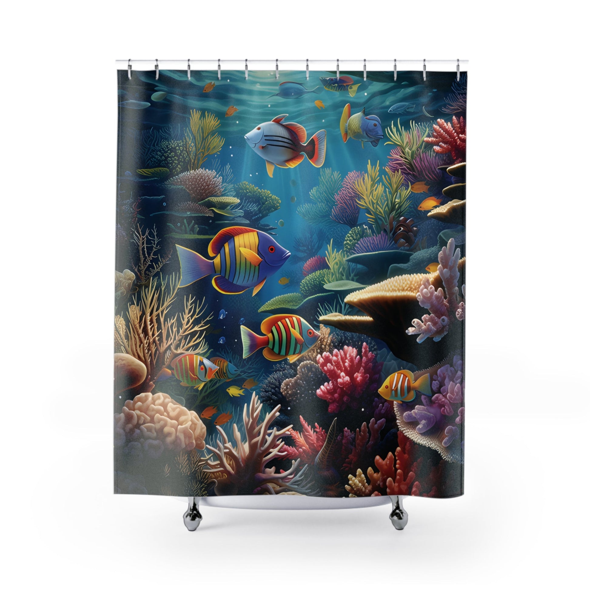 Wonders of the Sea Polyester Shower Curtain - Ruppy's Creations