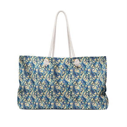 Hues of Blue Vines Weekender Bag - Ruppy's Creations