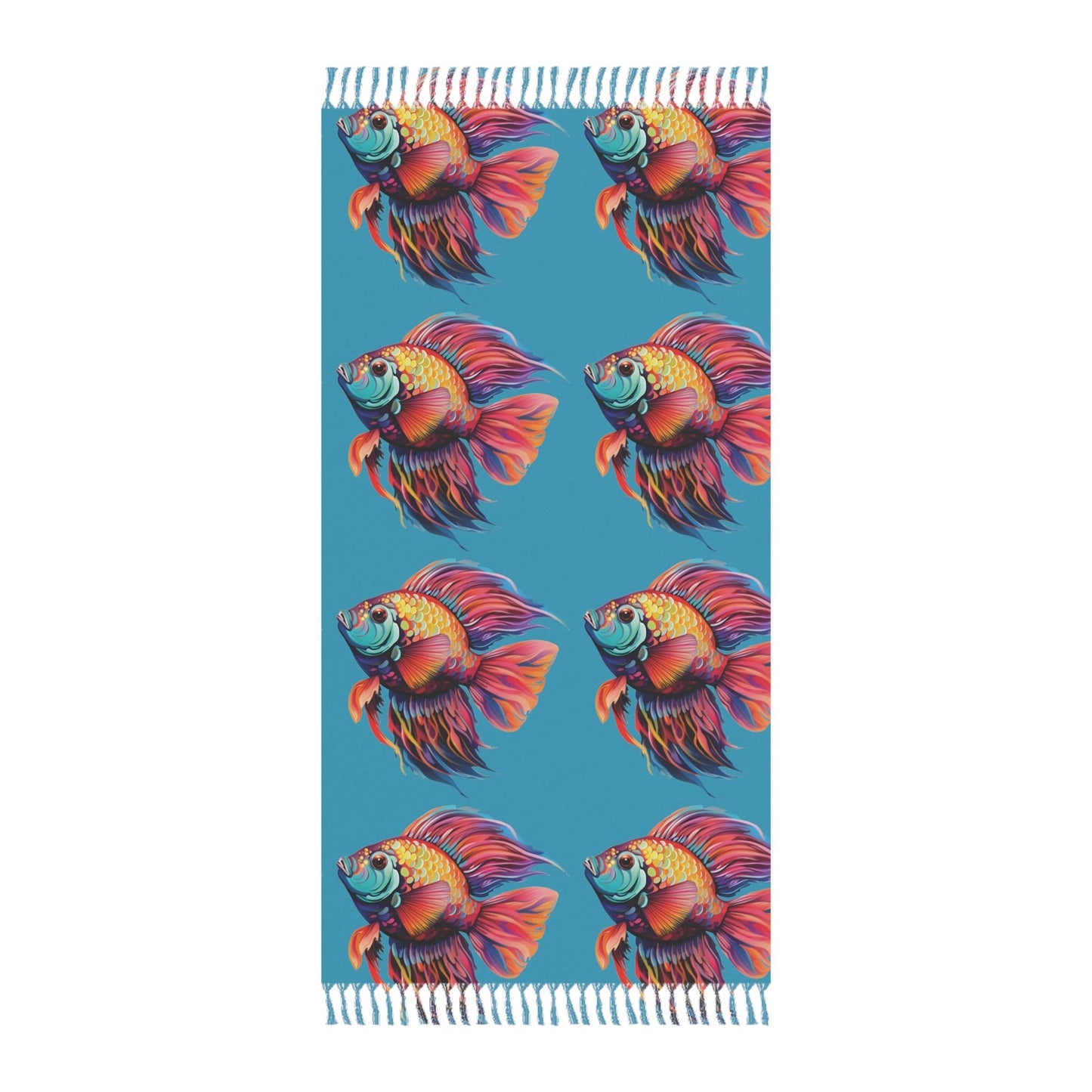 tropical fish poolside blanket