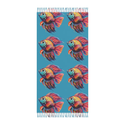 tropical fish poolside blanket