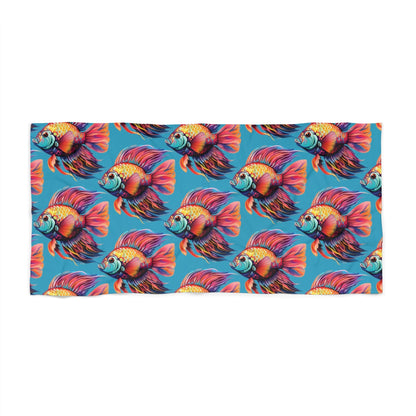 tropical fish beach towel