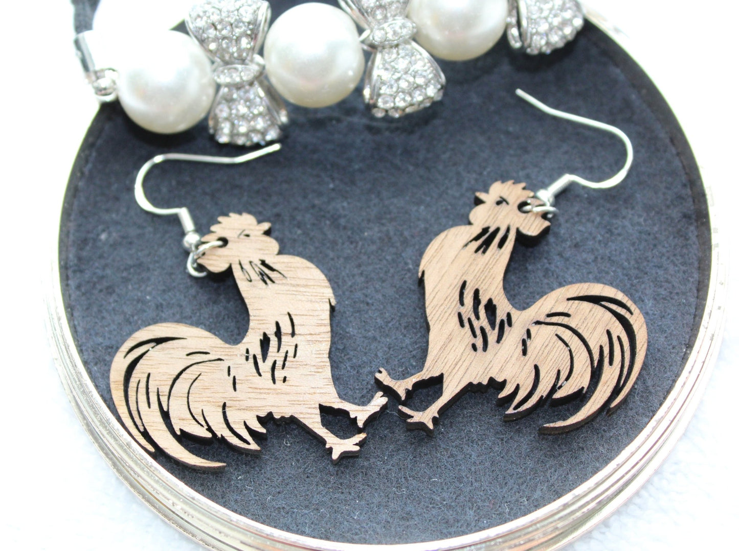 rooster earrings under $20