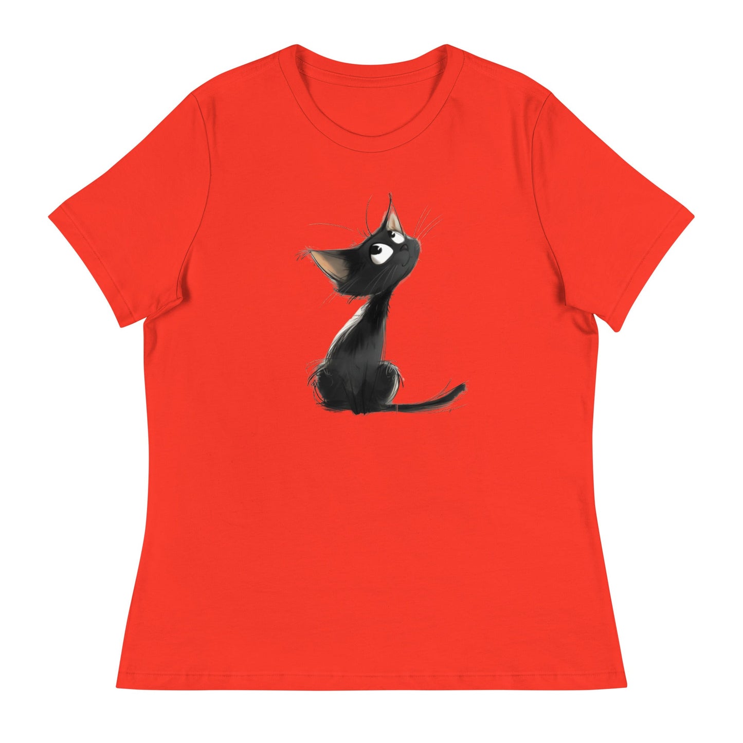 Adoring Cat Women's Relaxed T-Shirt - Ruppy's Creations