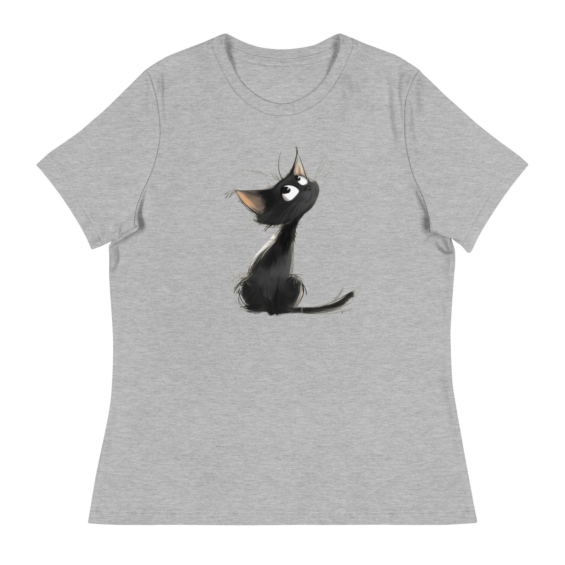 Adoring Cat Women's Relaxed T-Shirt - Ruppy's Creations