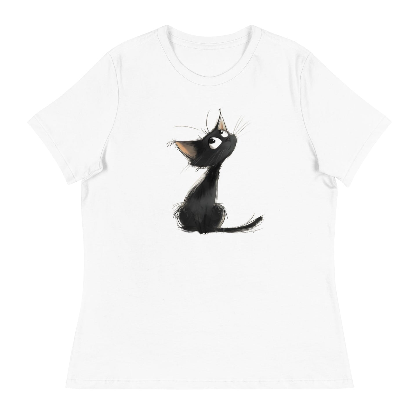 Adoring Cat Women's Relaxed T-Shirt - Ruppy's Creations