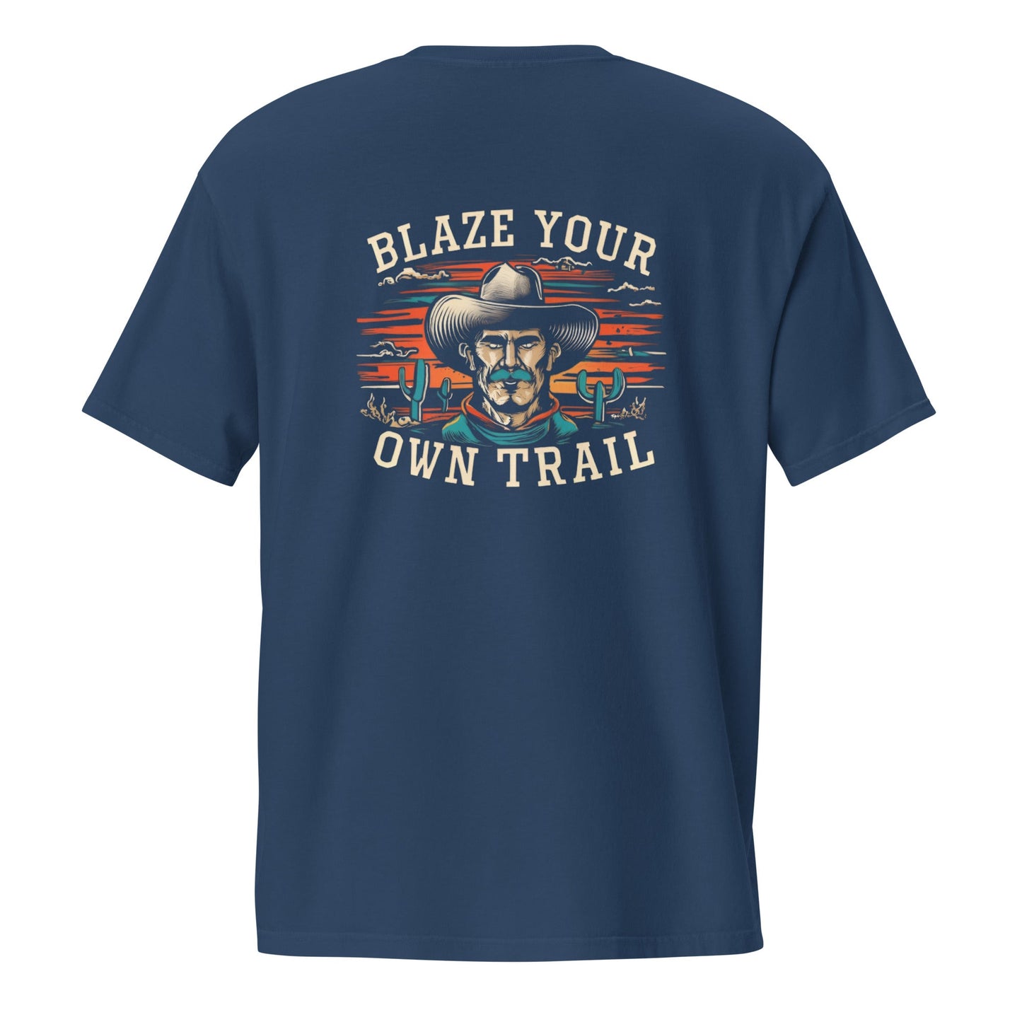 Blaze Your Own Trail Men's Back Print Pocket T-shirt - Ruppy's Creations