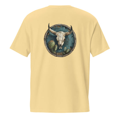 Bull Skull Back Print Men's Pocket T-Shirt - Ruppy's Creations