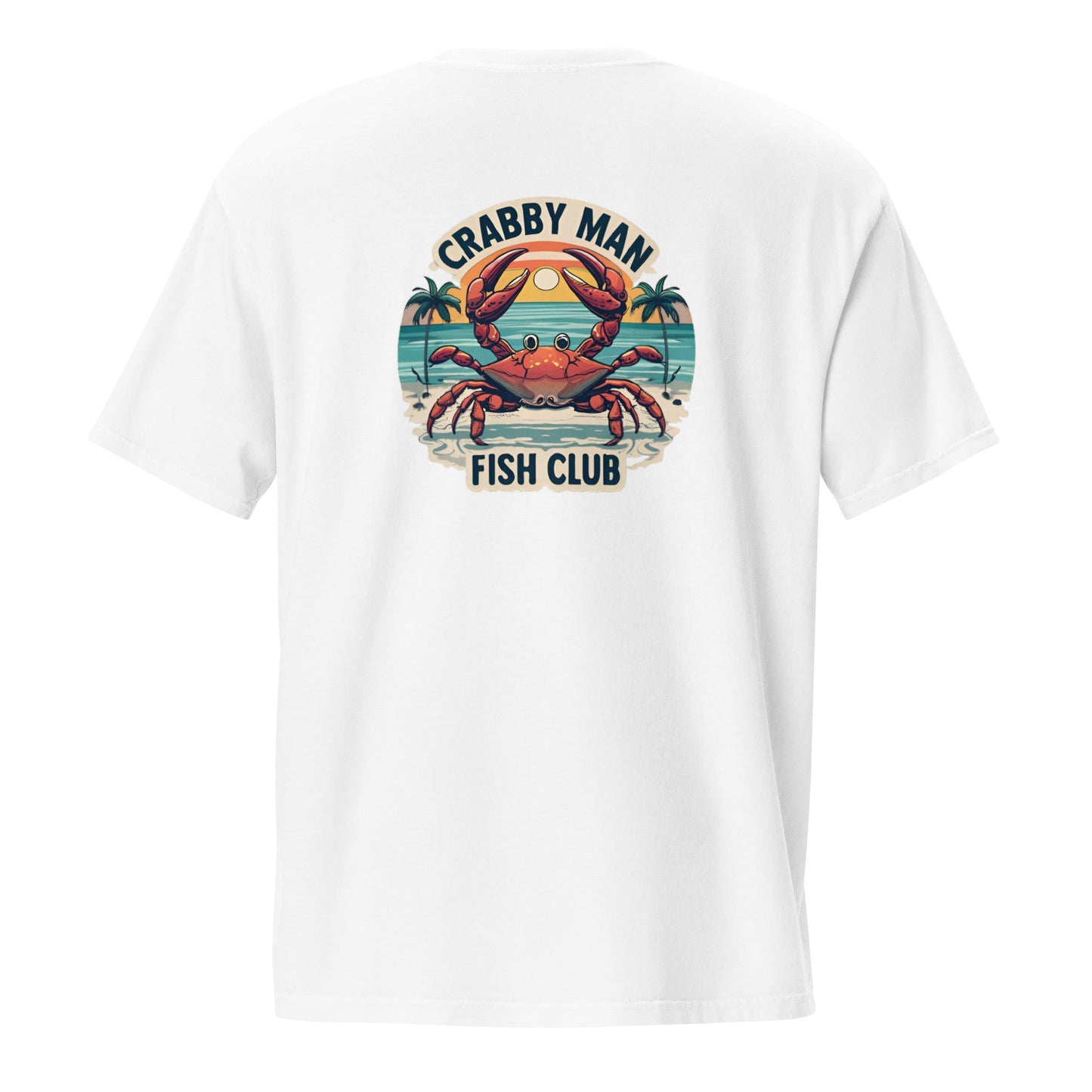 Crabby Man Fish Club Mens Garment-Dyed Pocket T-Shirt - Ruppy's Creations