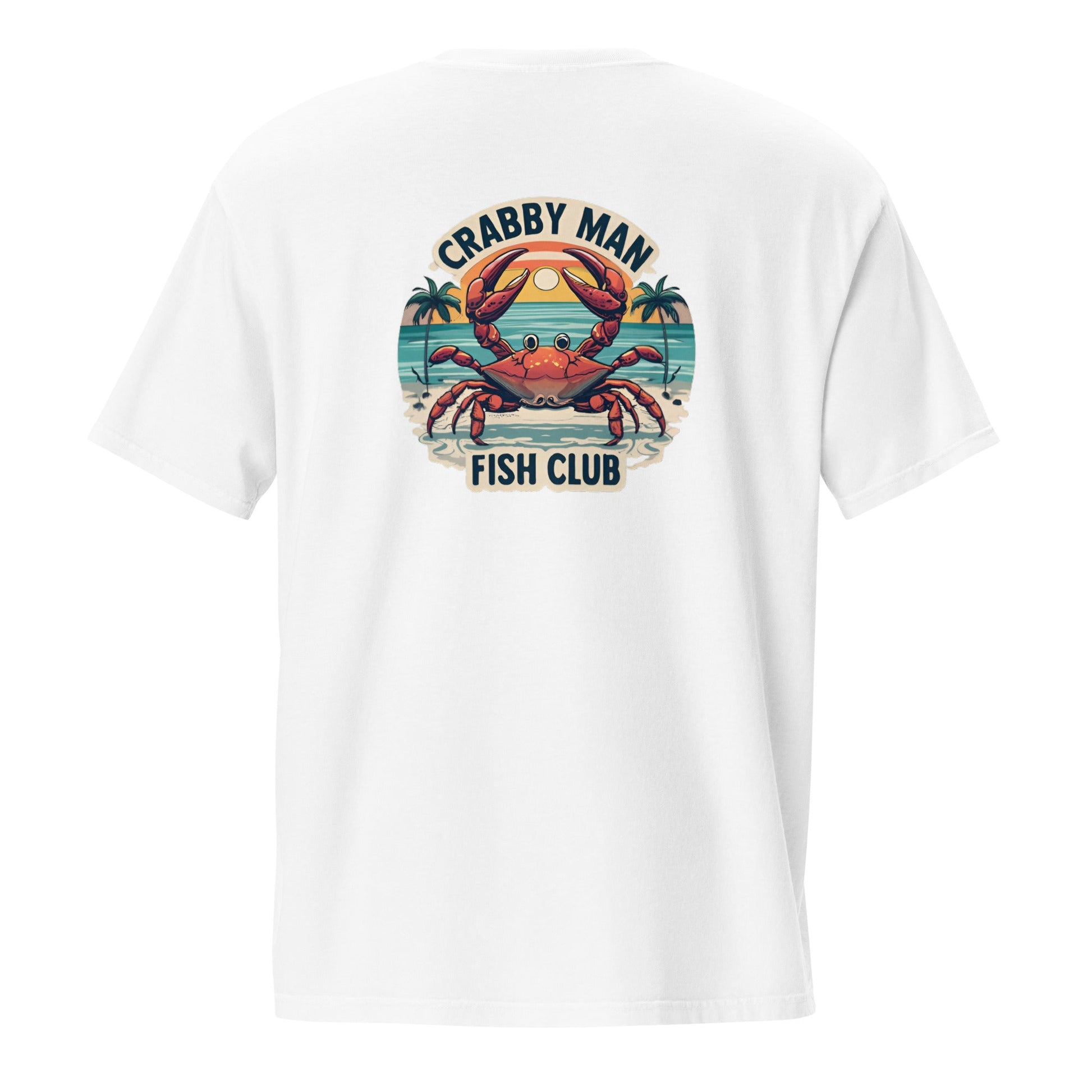 Crabby Man Fish Club Mens Garment-Dyed Pocket T-Shirt - Ruppy's Creations