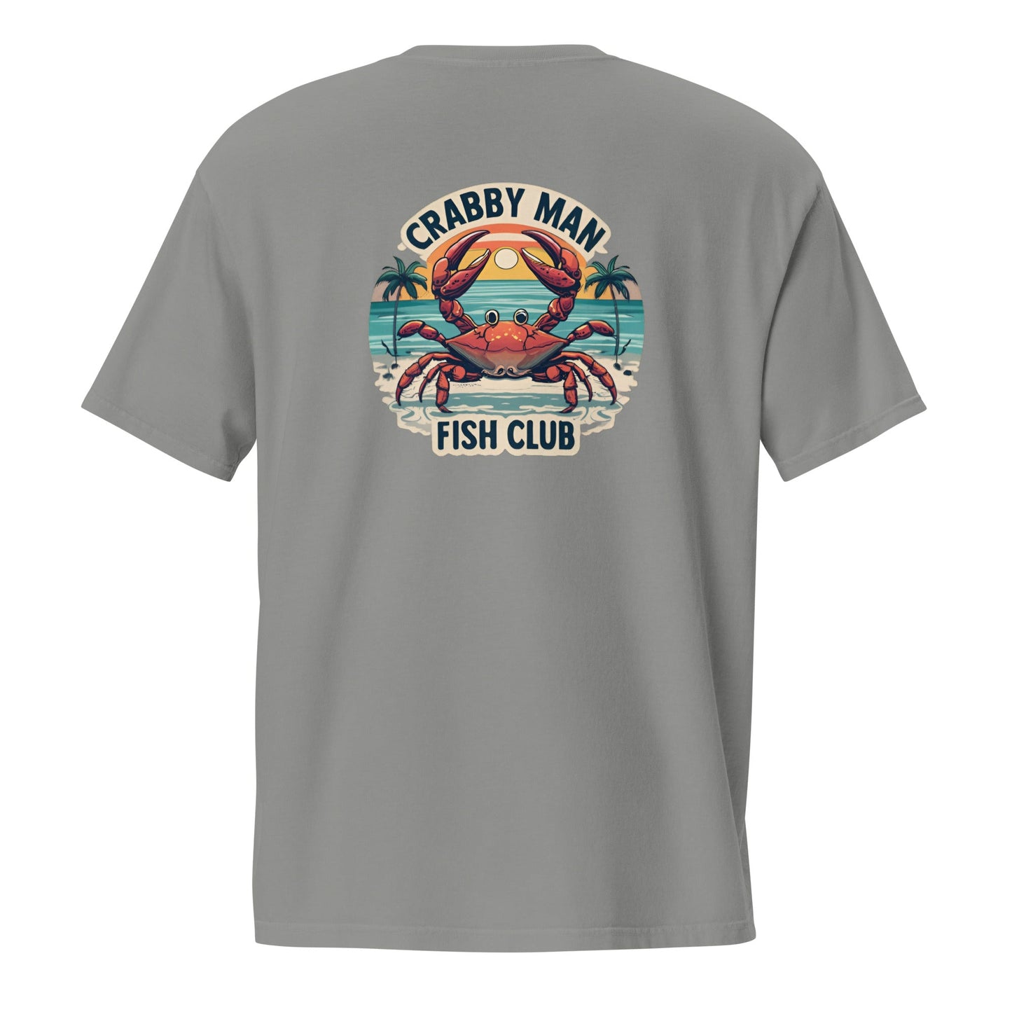 Crabby Man Fish Club Mens Garment-Dyed Pocket T-Shirt - Ruppy's Creations