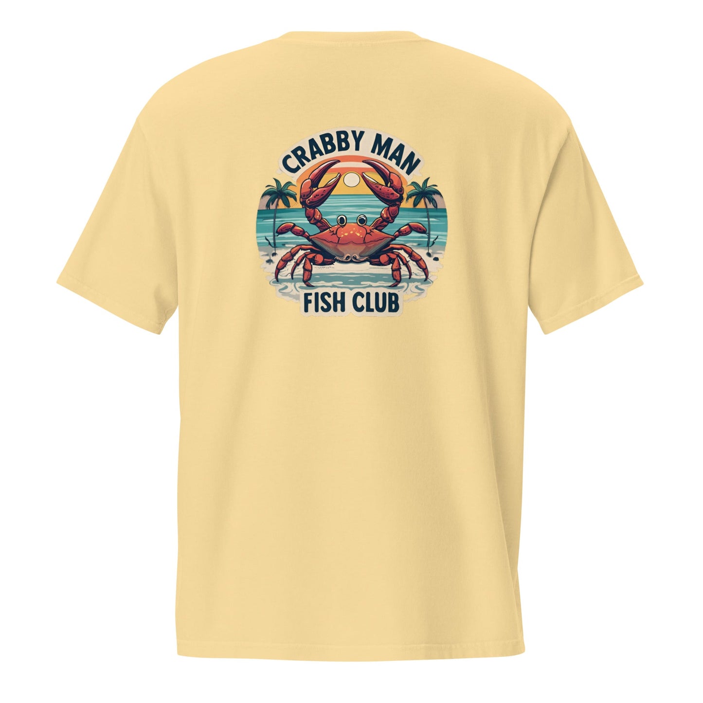 Crabby Man Fish Club Mens Garment-Dyed Pocket T-Shirt - Ruppy's Creations