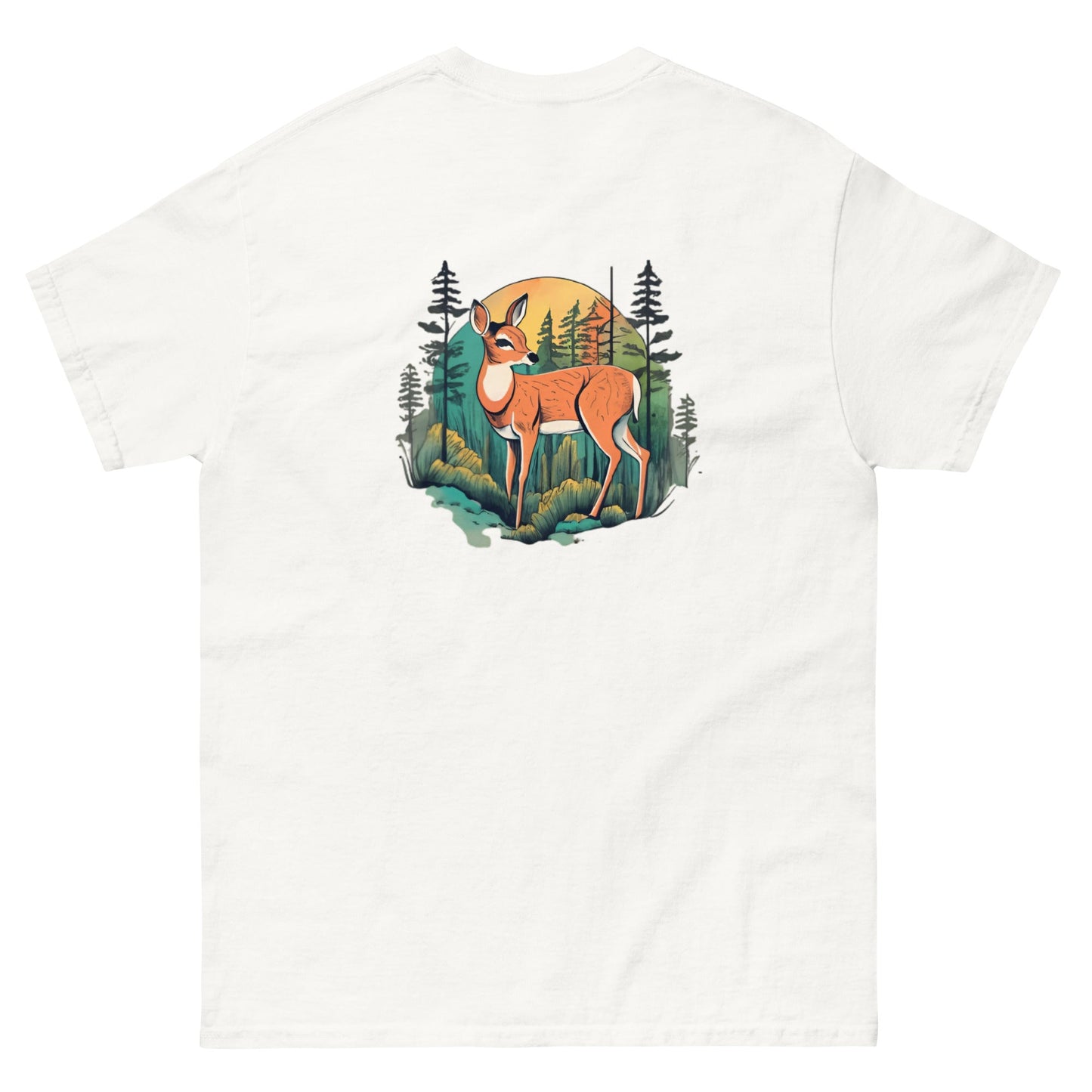 Deer On the Trail Back Print Men's Tee - Ruppy's Creations