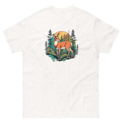 Deer On the Trail Back Print Men's Tee - Ruppy's Creations