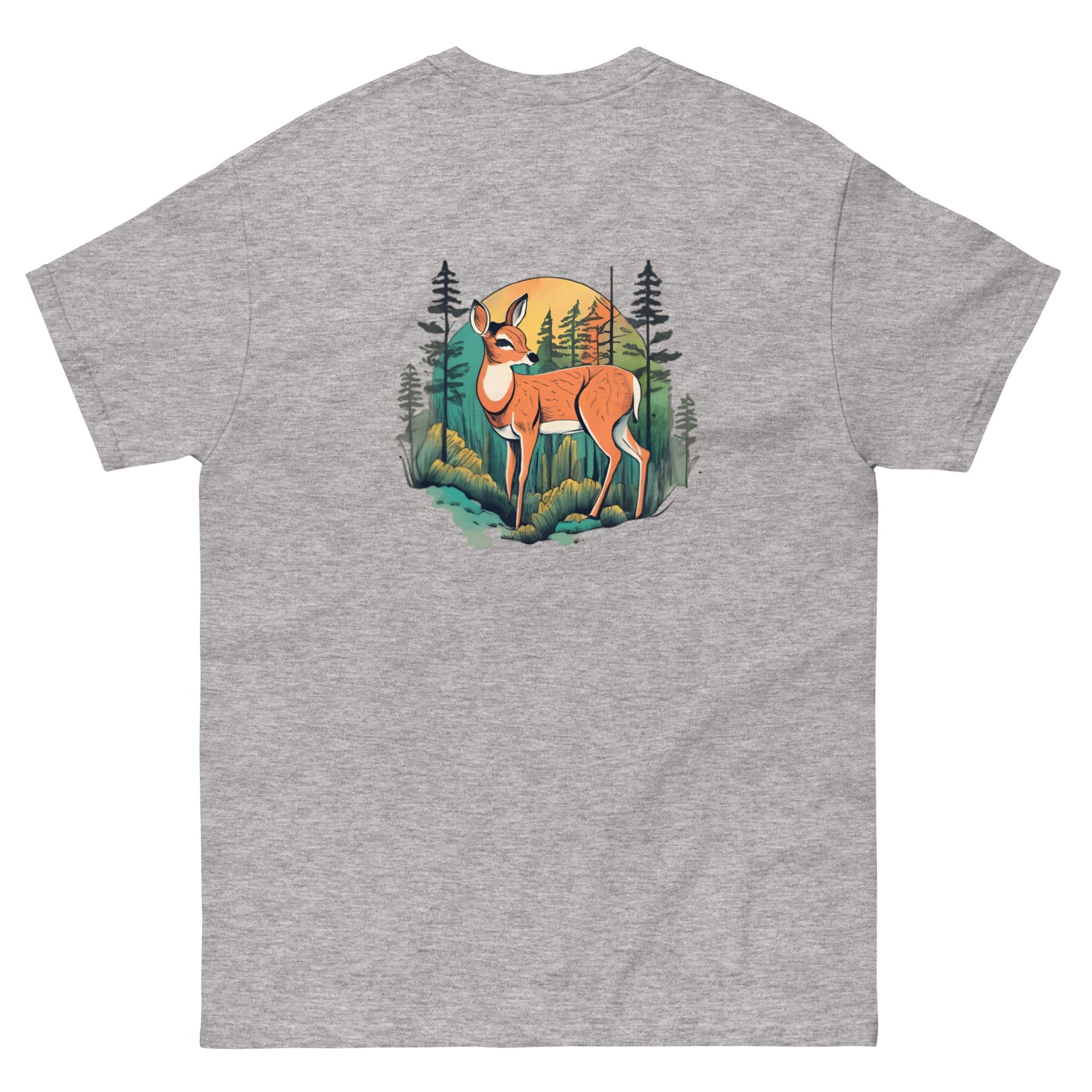 Deer On the Trail Back Print Men's Tee - Ruppy's Creations