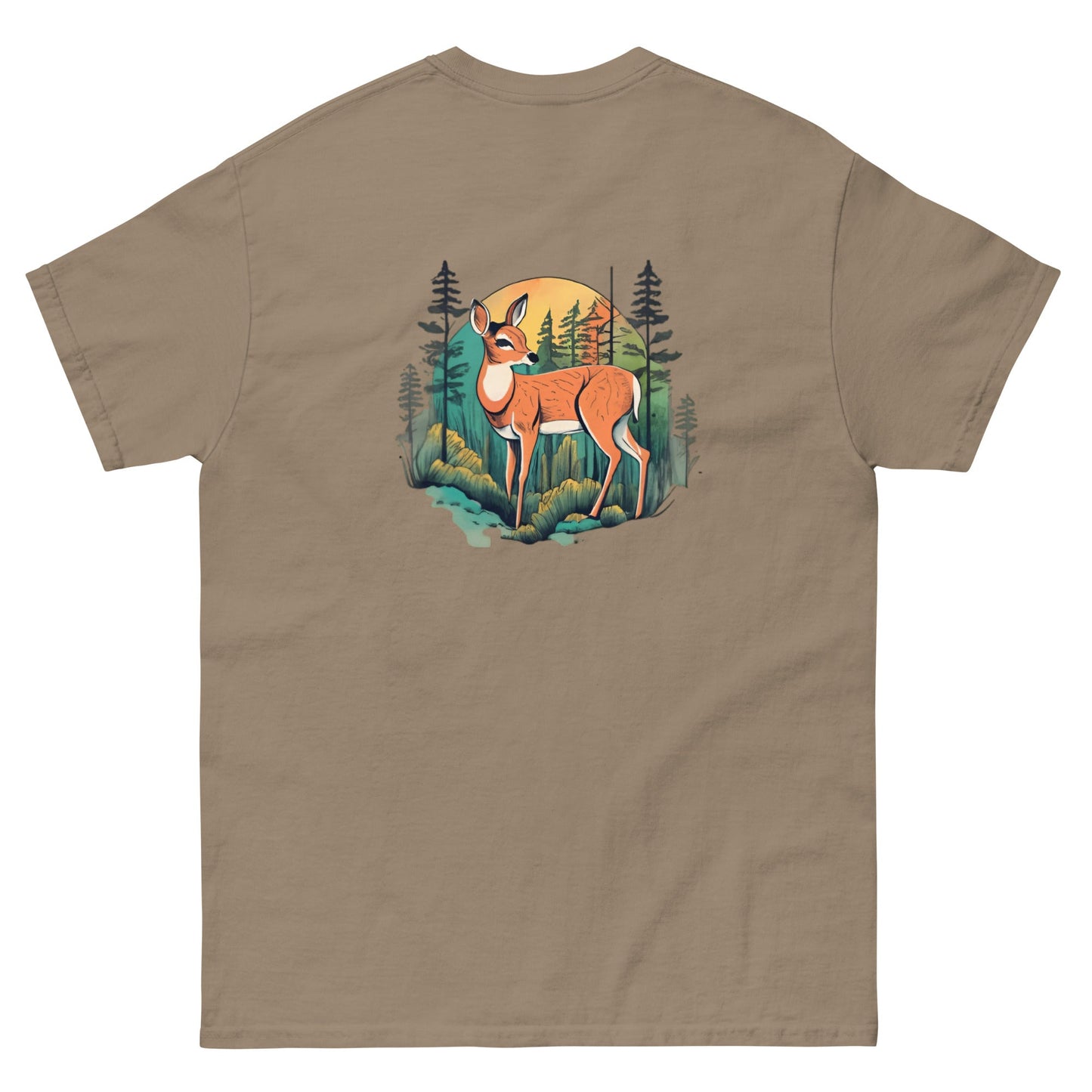 Deer On the Trail Back Print Men's Tee - Ruppy's Creations