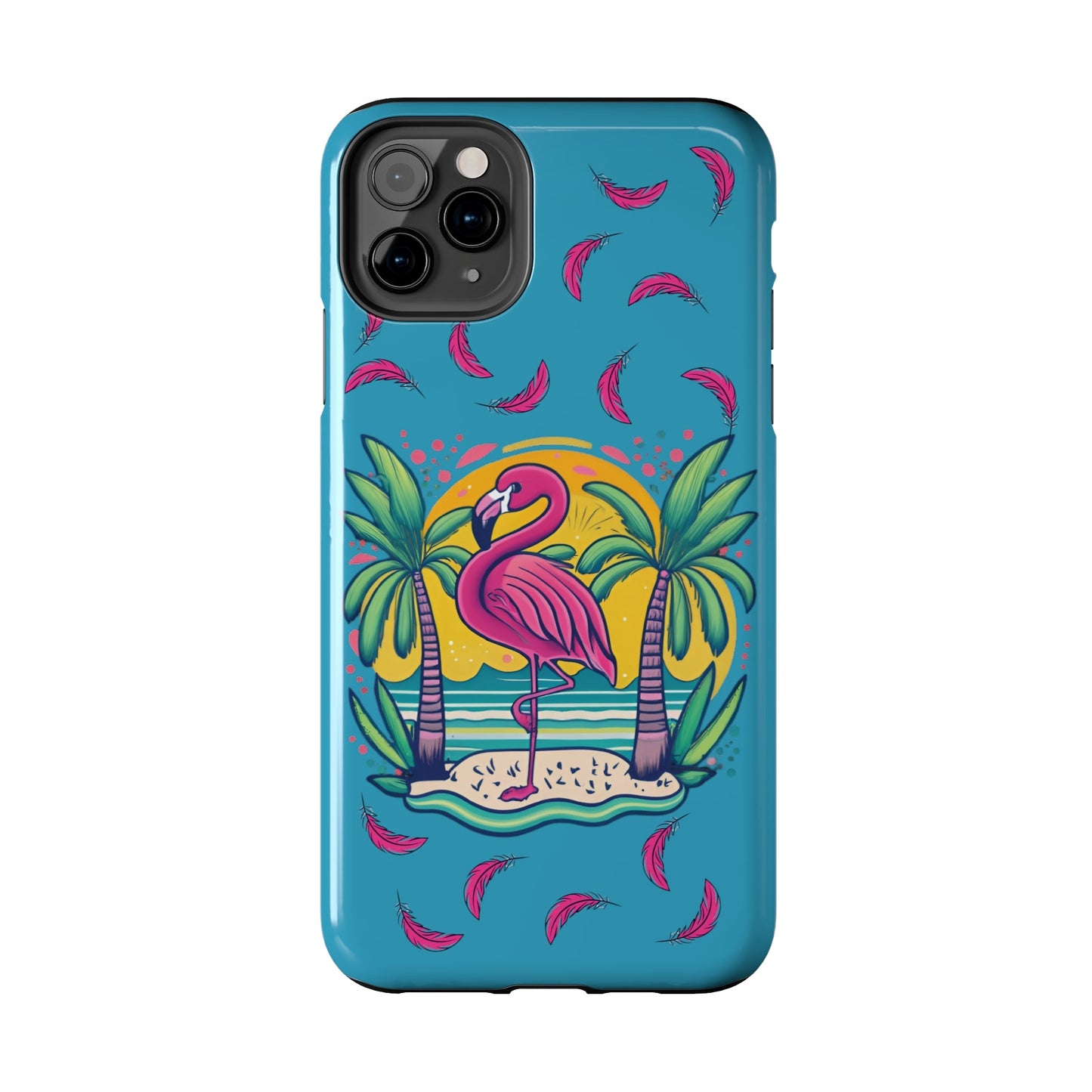 Flamingos & Sunsets Tough iphone Case - Ruppy's Creations