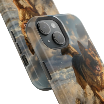 German Shepherd Beach Play MagSafe Tough iPhone Case - Ruppy's Creations