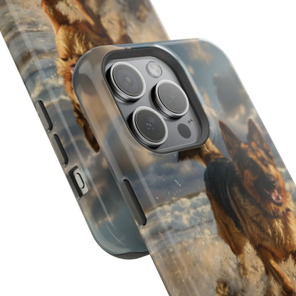 German Shepherd Beach Play MagSafe Tough iPhone Case - Ruppy's Creations