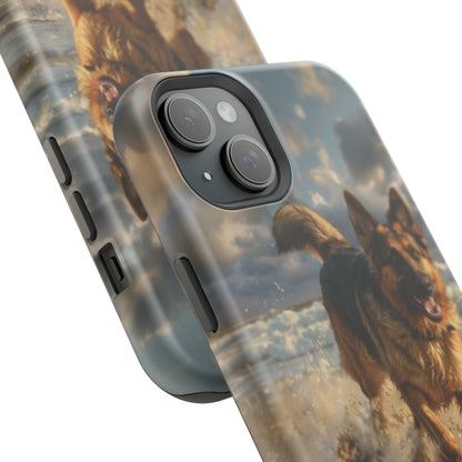 German Shepherd Beach Play MagSafe Tough iPhone Case - Ruppy's Creations