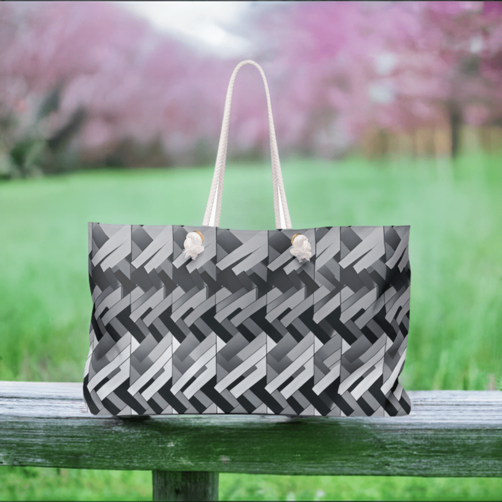 Fashion Weave Print Weekender Bag - BagsRuppy's Creations