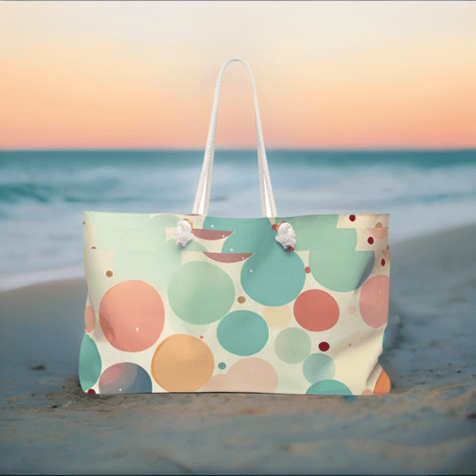 Circles in Pastel Weekender Bag - Ruppy's Creations