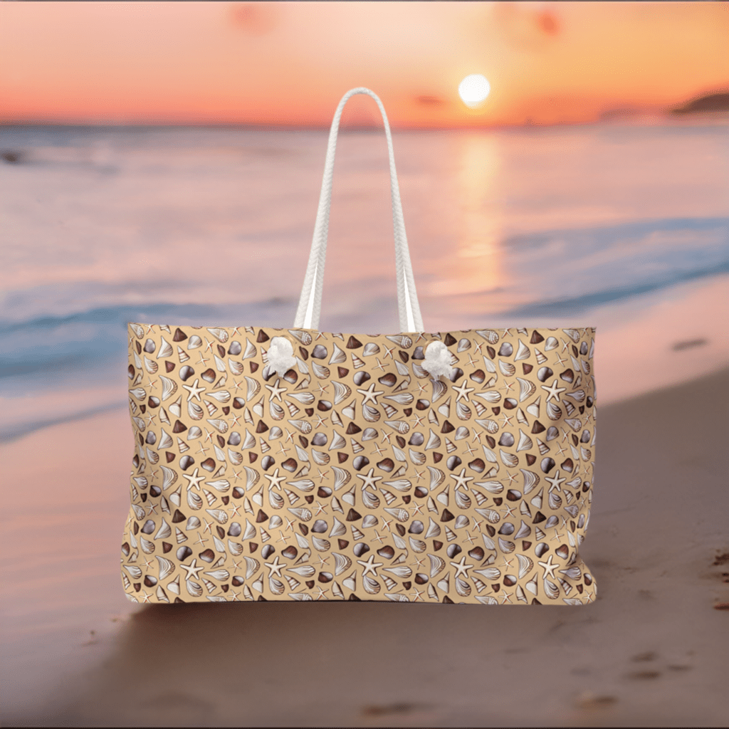 Seashells in Neutral Colors Weekender Bag - Ruppy's Creations