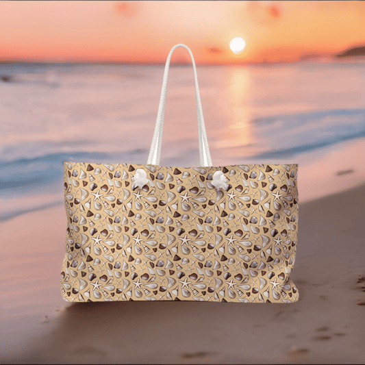 Seashells in Neutral Colors Weekender Bag - Ruppy's Creations