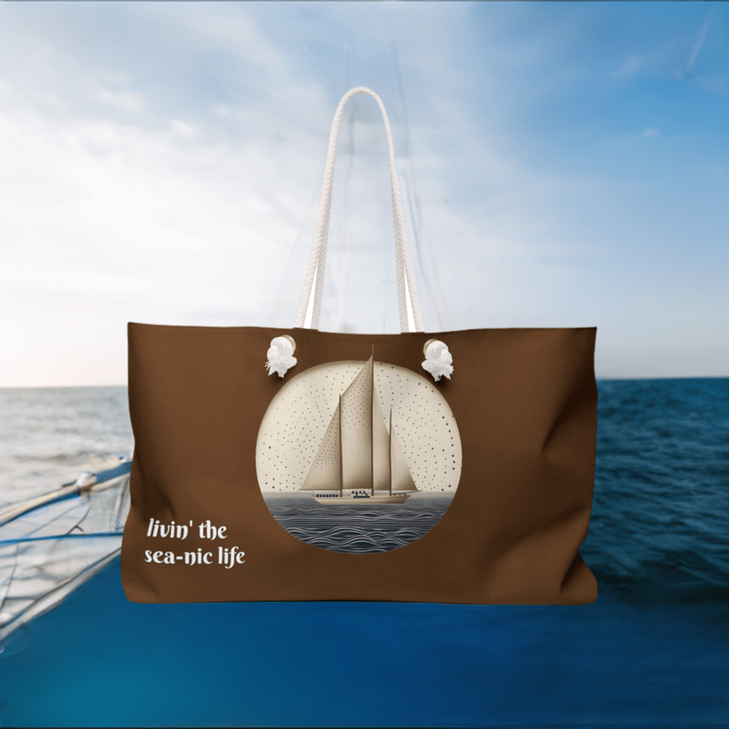 Livin' the Sea-nic Life Beach/Weekender Bag - Ruppy's Creations