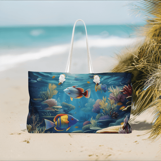 Wonders of the Sea Beach Bag/Weekender Bag - Ruppy's Creations