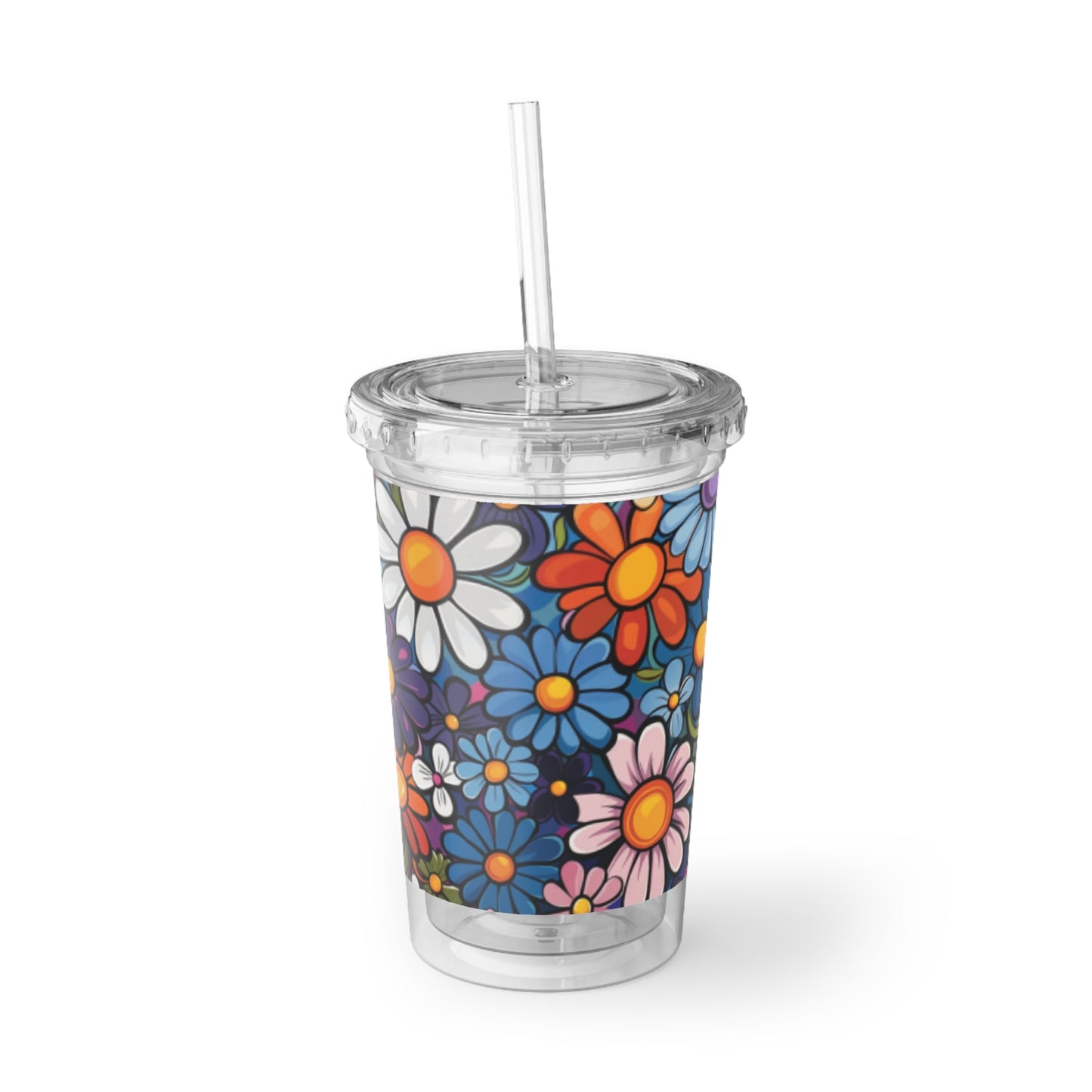 Hippie Floral Suave Acrylic Cup - Ruppy's Creations