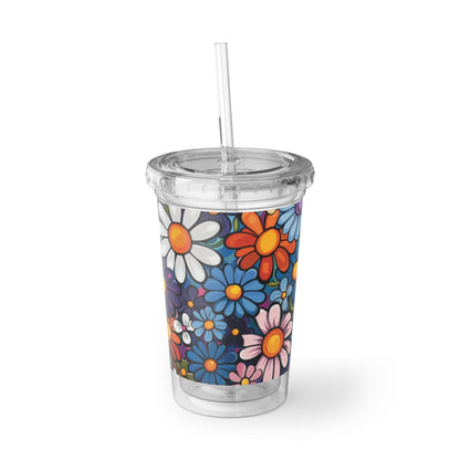 Hippie Floral Suave Acrylic Cup - Ruppy's Creations