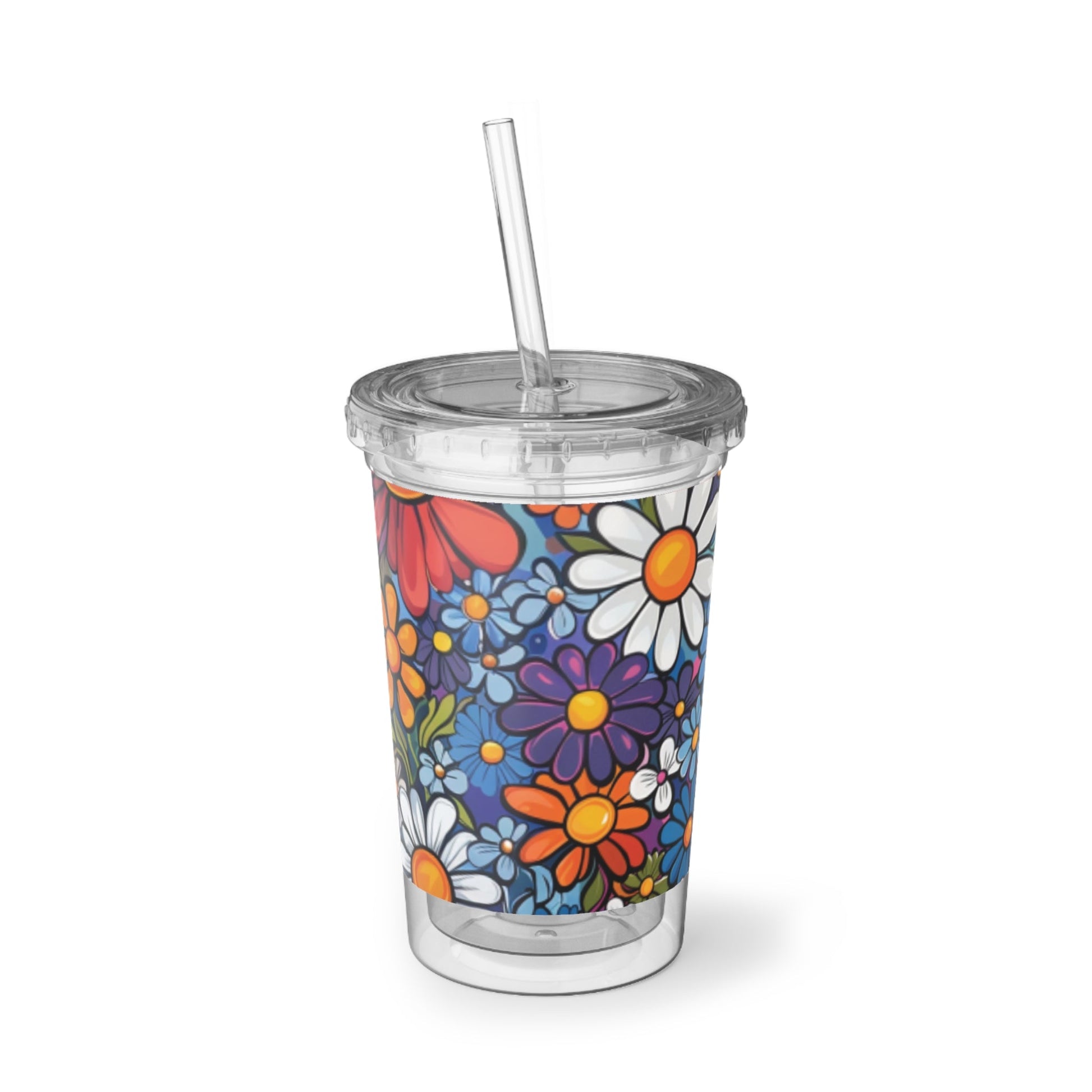 Hippie Floral Suave Acrylic Cup - Ruppy's Creations