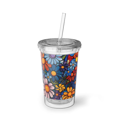 Hippie Floral Suave Acrylic Cup - Ruppy's Creations