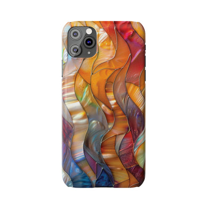 Mother of Pearl Waves Slim iPhone Case - Ruppy's Creations