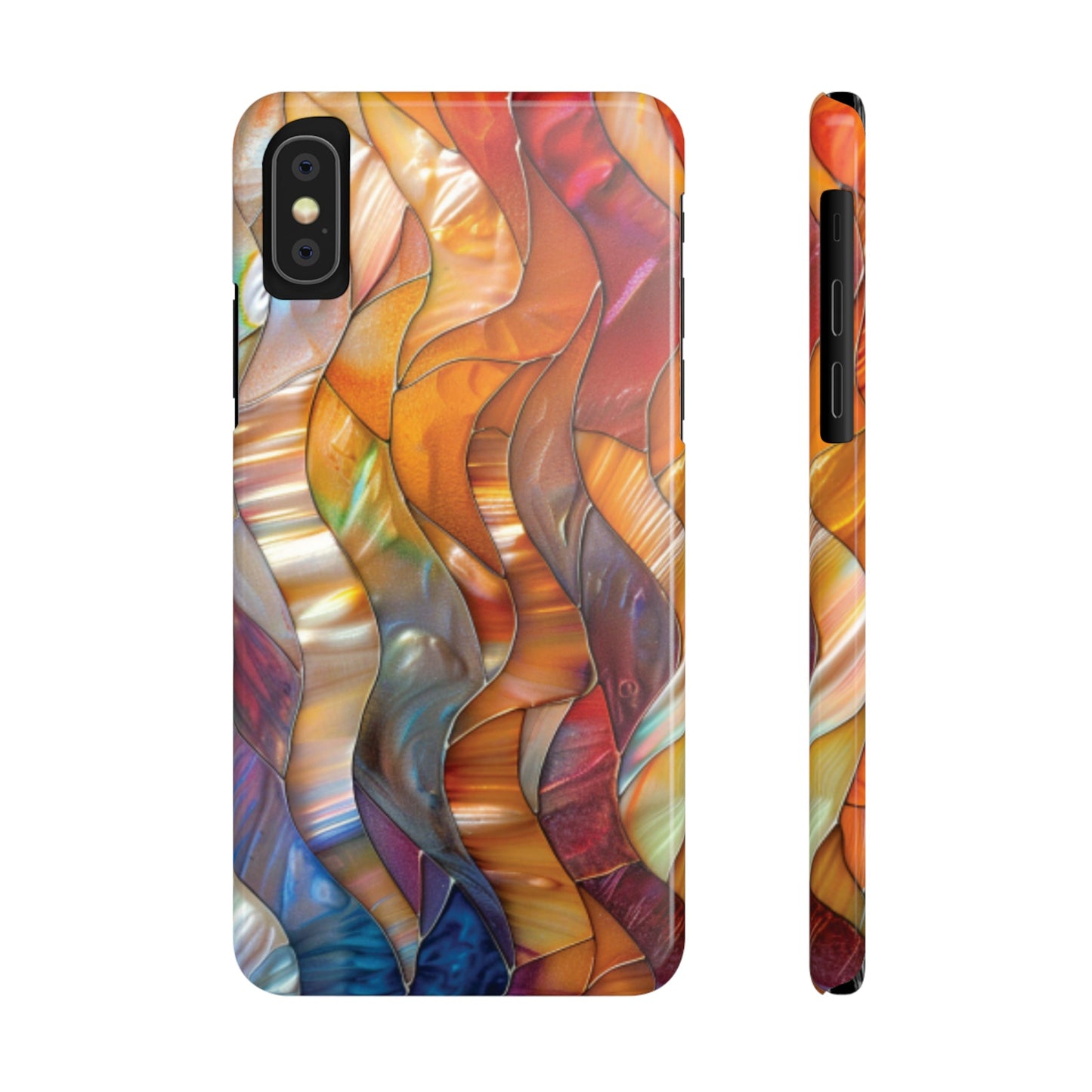 Mother of Pearl Waves Slim iPhone Case - Ruppy's Creations