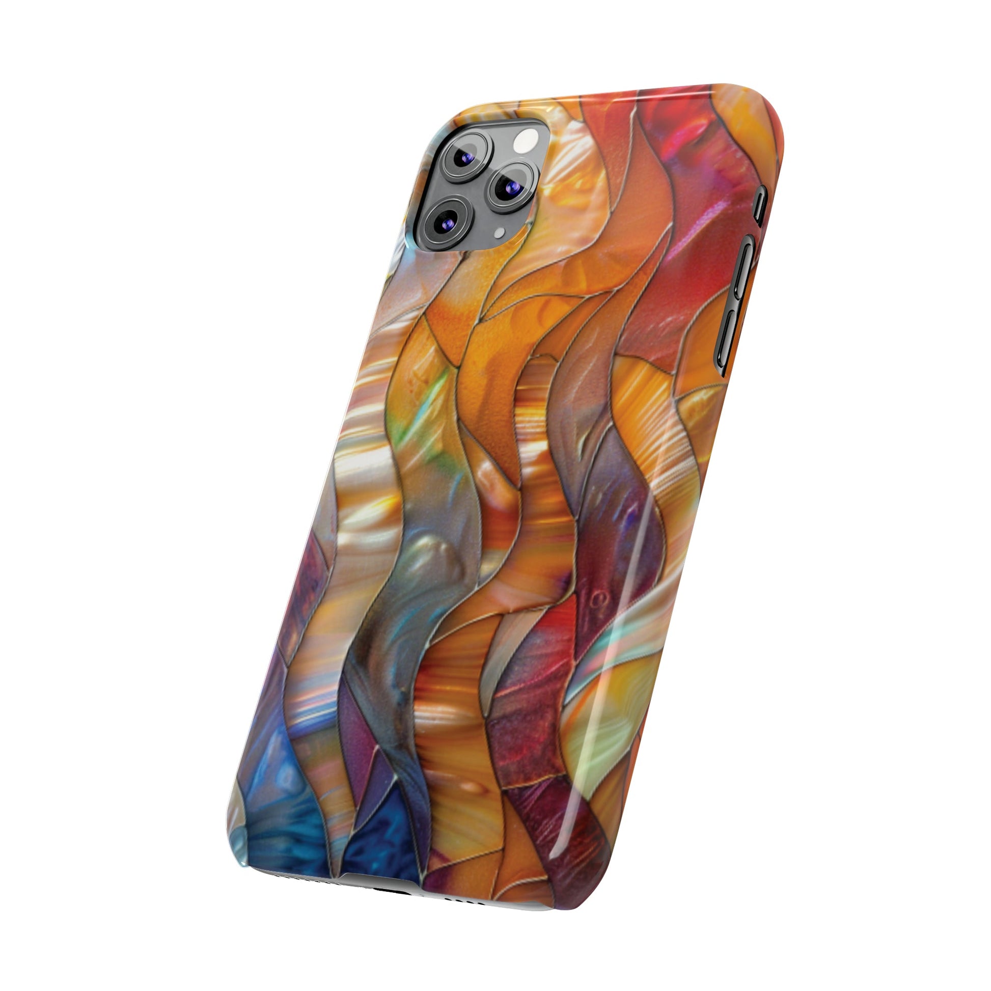 Mother of Pearl Waves Slim iPhone Case - Ruppy's Creations