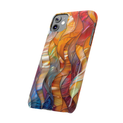 Mother of Pearl Waves Slim iPhone Case - Ruppy's Creations