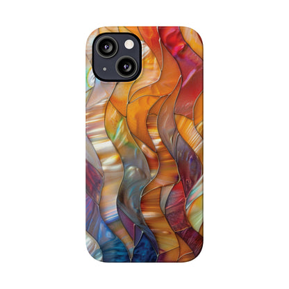 Mother of Pearl Waves Slim iPhone Case - Ruppy's Creations