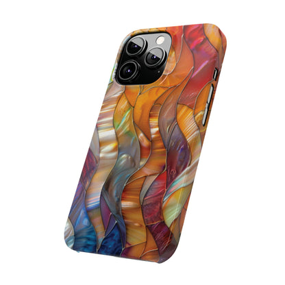 Mother of Pearl Waves Slim iPhone Case - Ruppy's Creations