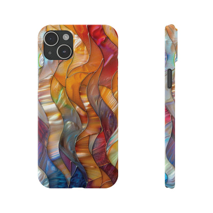 Mother of Pearl Waves Slim iPhone Case - Ruppy's Creations