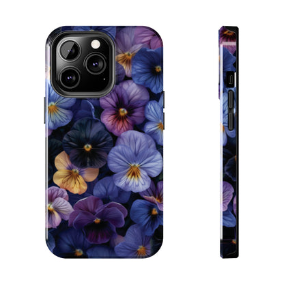 Pansy Flowers Tough iPhone Case - Ruppy's Creations