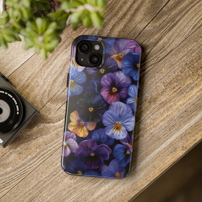 Pansy Flowers Tough iPhone Case - Ruppy's Creations