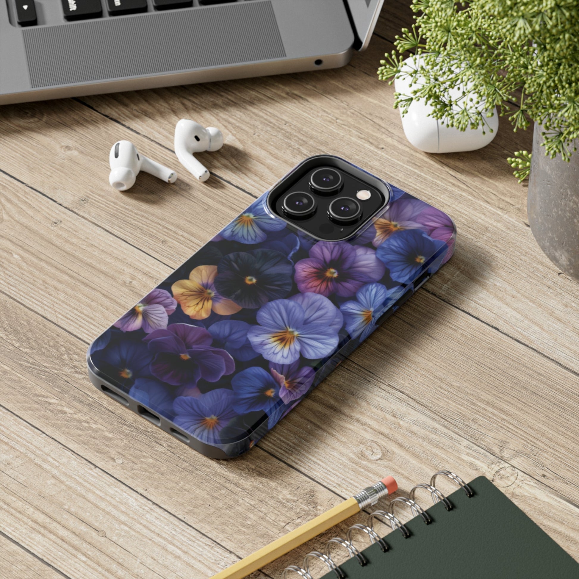 Pansy Flowers Tough iPhone Case - Ruppy's Creations