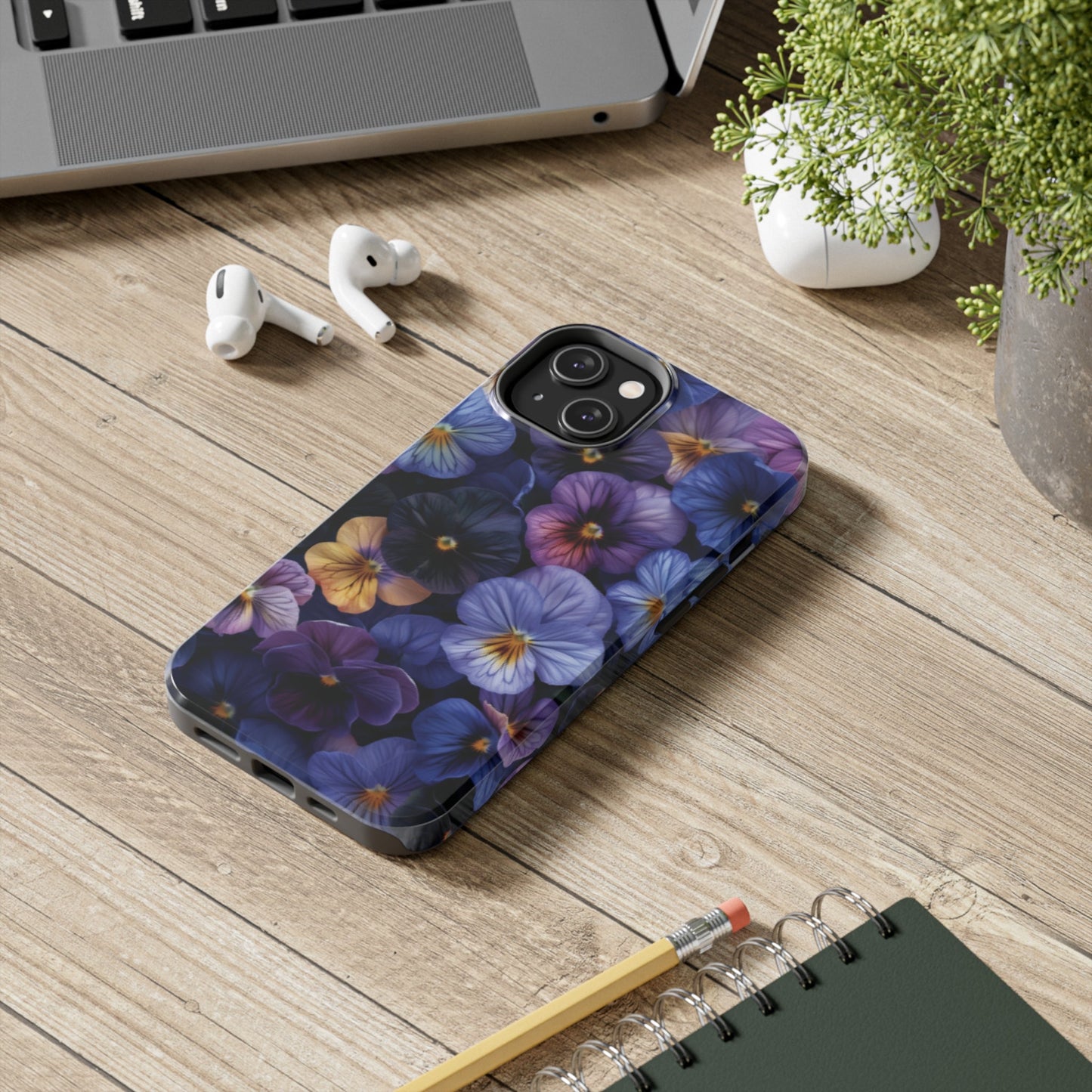 Pansy Flowers Tough iPhone Case - Ruppy's Creations