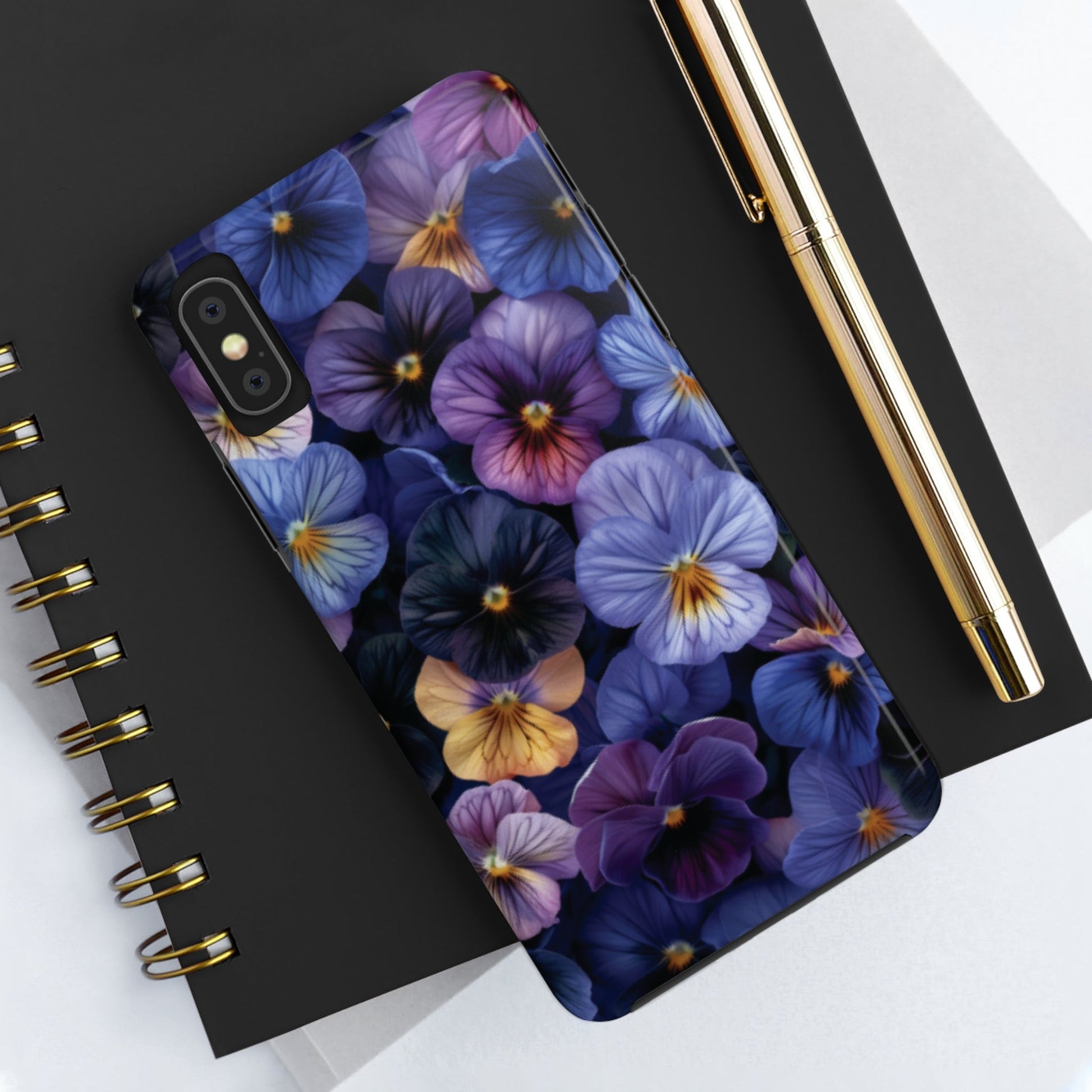 Pansy Flowers Tough iPhone Case - Ruppy's Creations