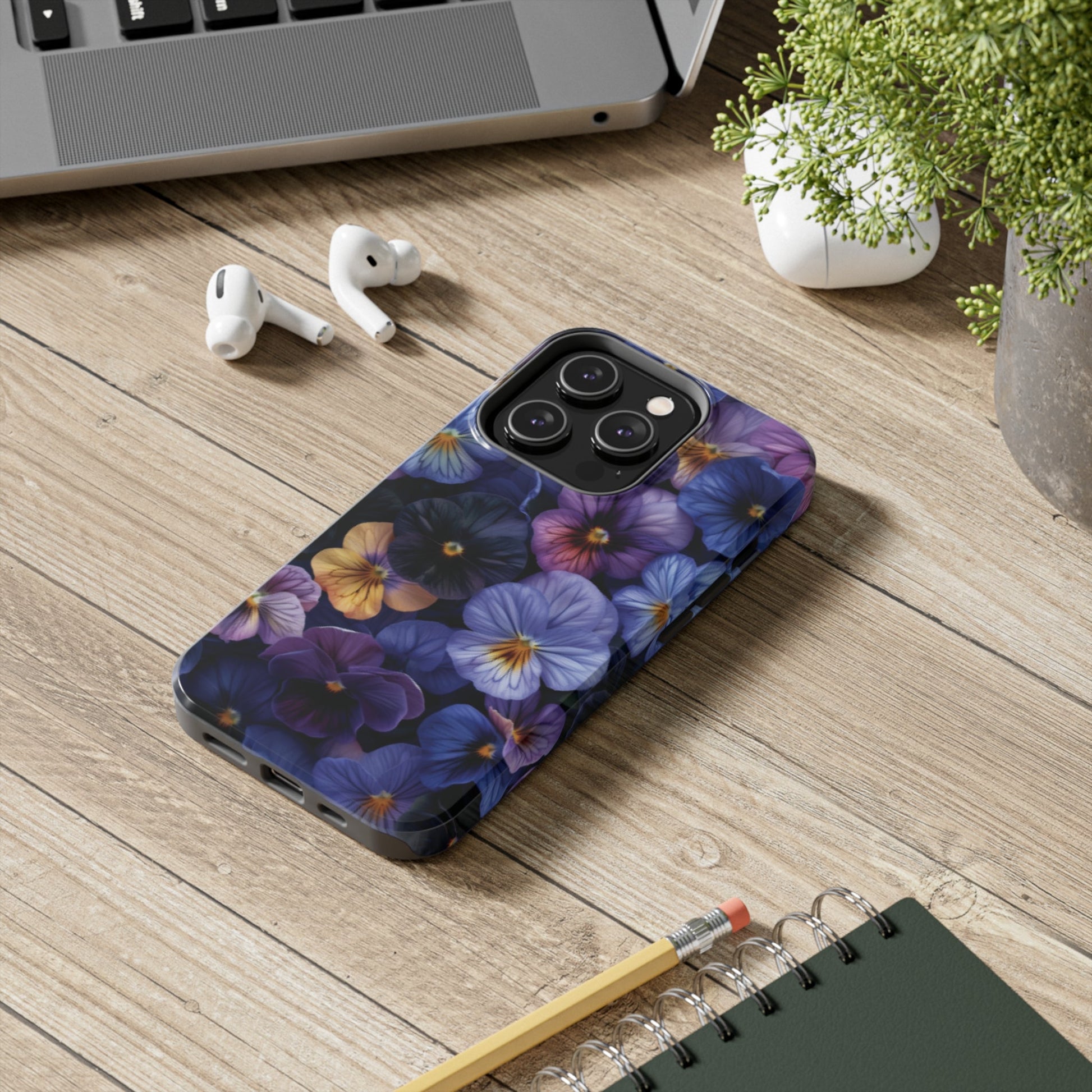 Pansy Flowers Tough iPhone Case - Ruppy's Creations