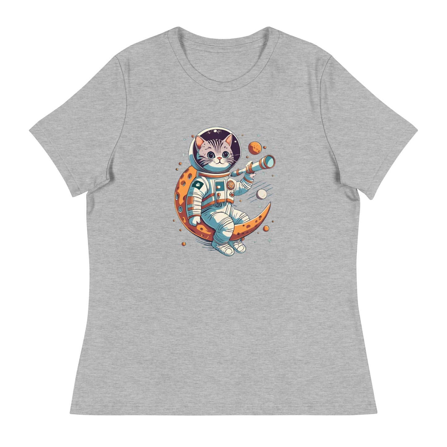 Space Cat Women's Relaxed T-Shirt - Ruppy's Creations