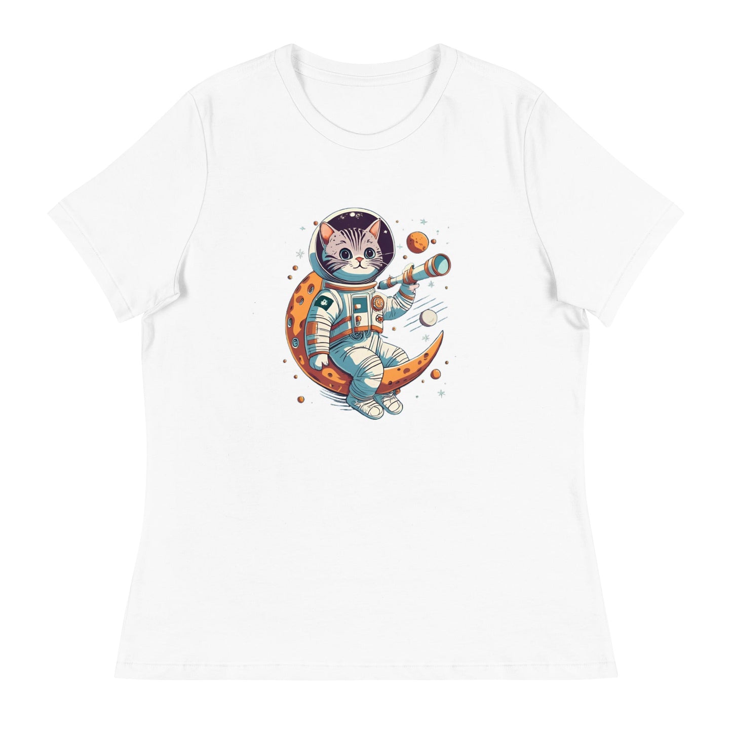 Space Cat Women's Relaxed T-Shirt - Ruppy's Creations