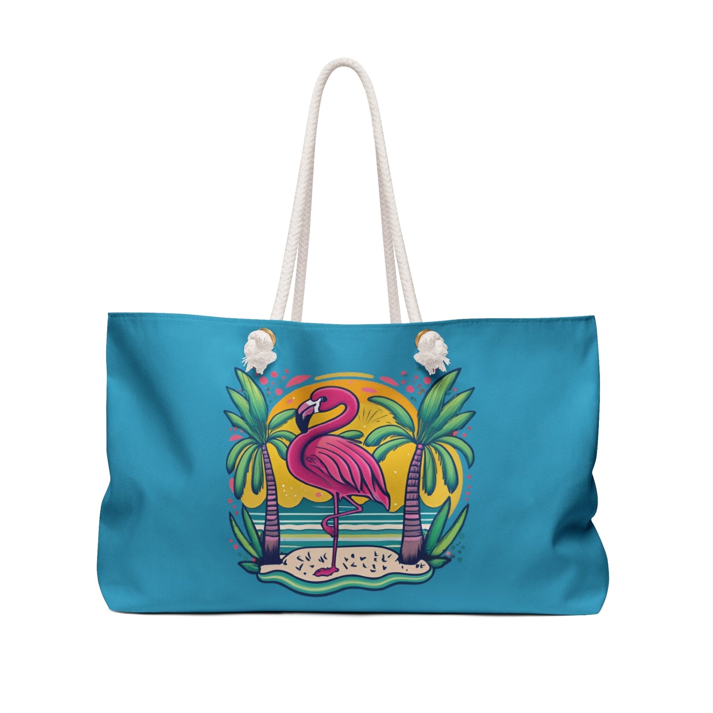 Sunsets & Flamingos Beach Bag/Weekender Bag - Ruppy's Creations