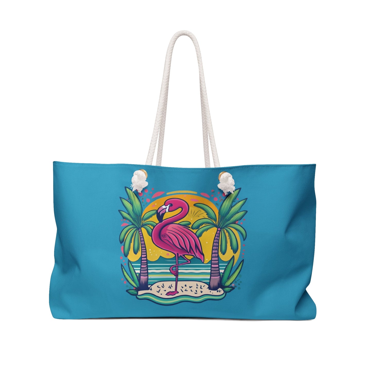 Sunsets & Flamingos Beach Bag/Weekender Bag - Ruppy's Creations